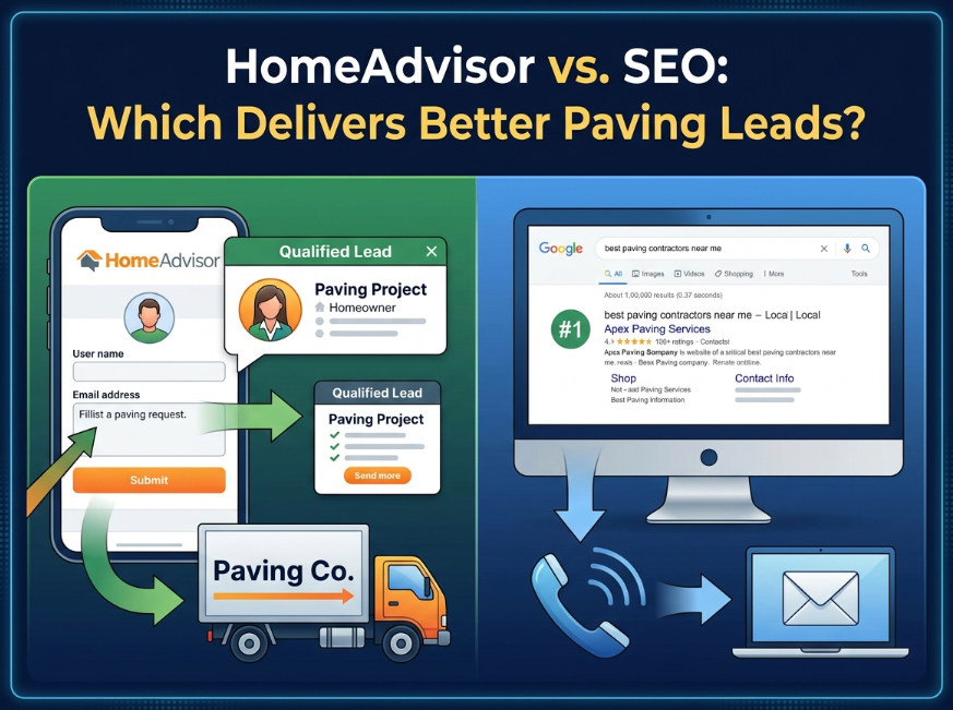 HomeAdvisor vs. SEO: Which Delivers Better Paving Leads?