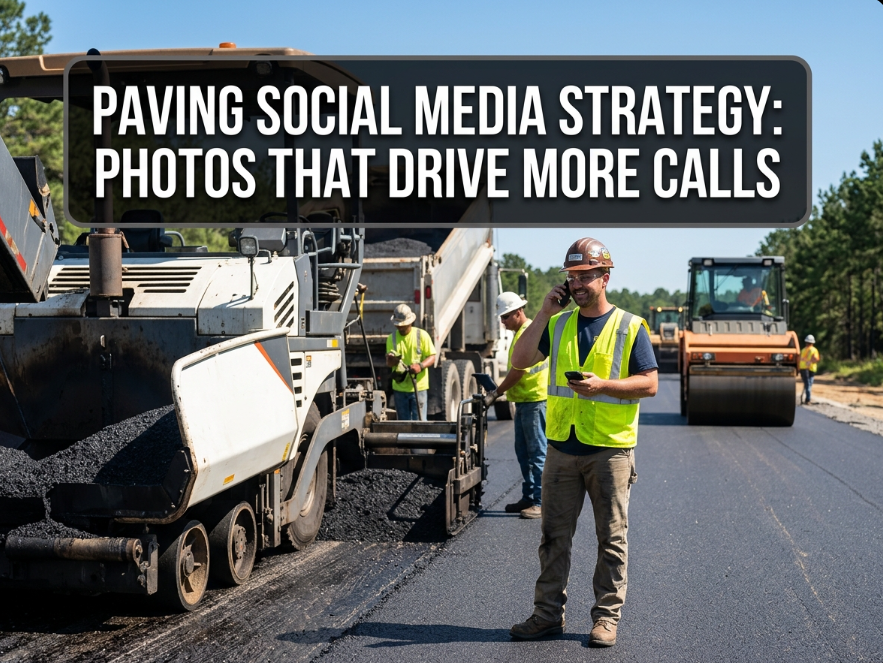 Paving Social Media Strategy Photos That Drive More Calls